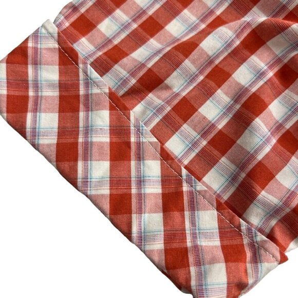 Bit & Bridle Western Plaid Short Sleeve Shirt Women's L Embroidery Pearl Snap - Picture 5 of 13